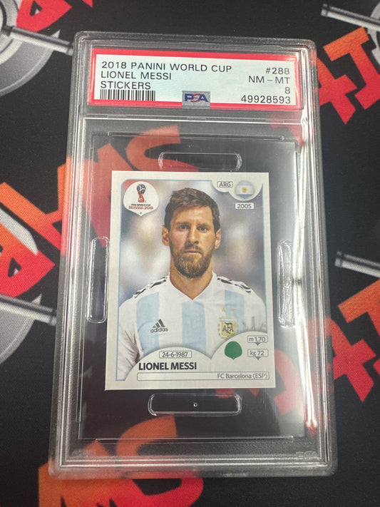 2018 Panini World Cup Lionel Messi - Stickers PSA 8 MINT #288