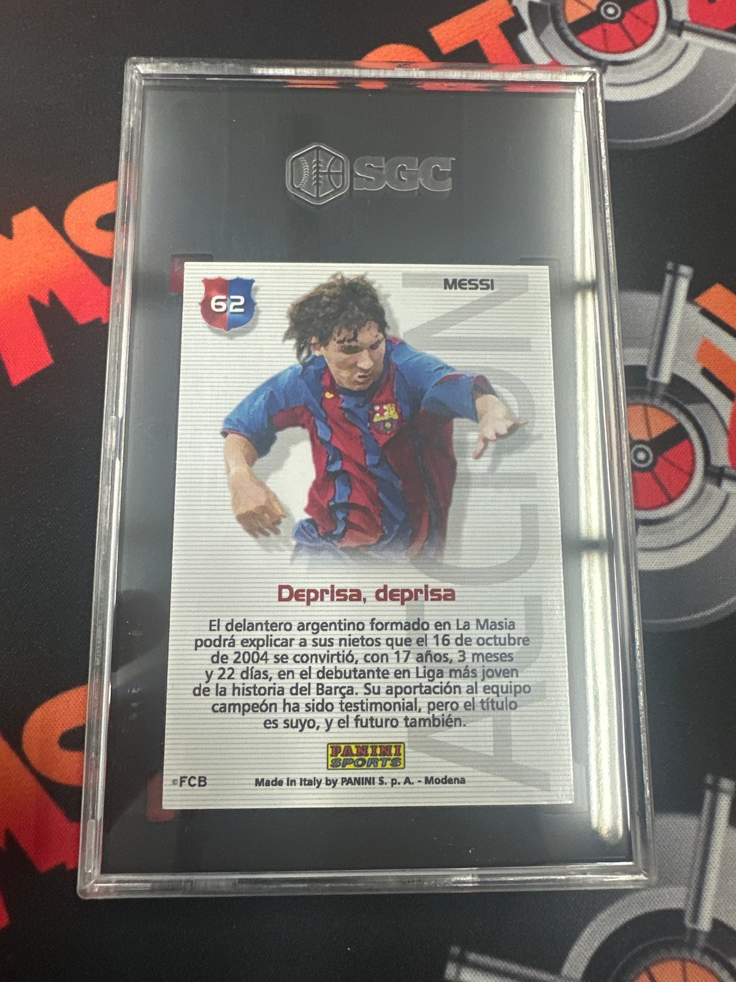 2004/05 Panini Lionel Messi - Mega Cracks Barca Campeon Rookie Card SGC 6 #62