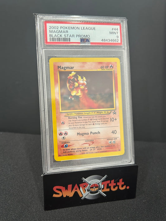 2022 Pokémon League MAGMAR Black Star Promo #44 PSA 9