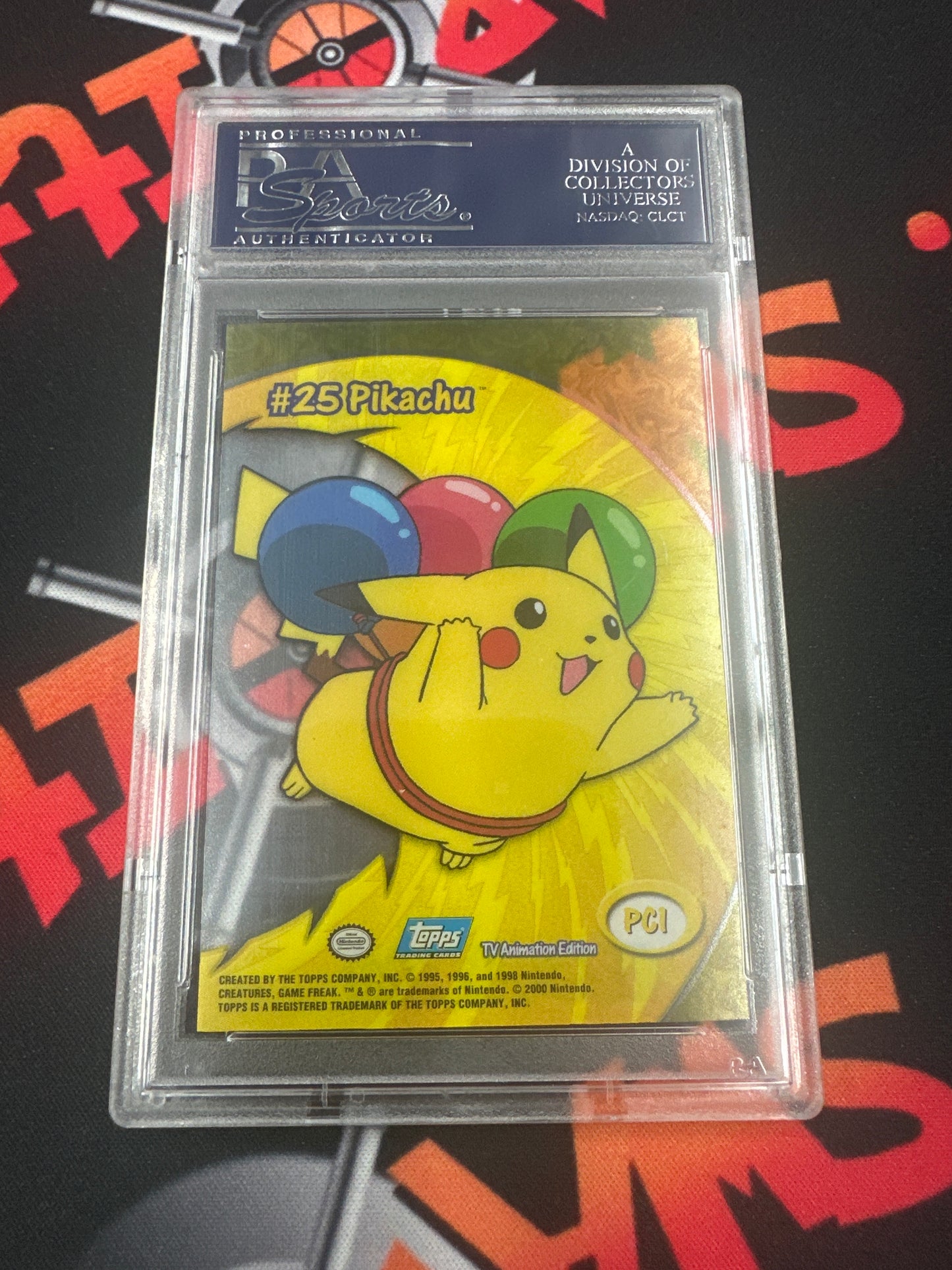 2000 Topps Pokémon Pikachu - TV Animation Clear Cards - PSA 10 #PC1