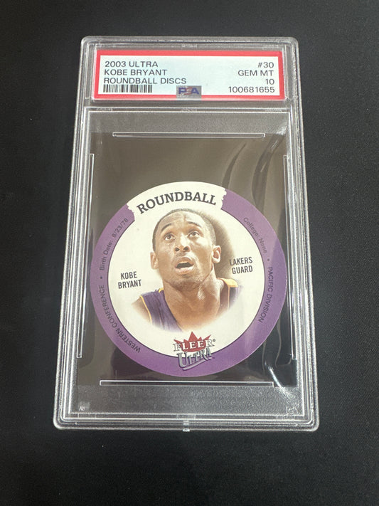 2003 Ultra Kobe Bryant - Roundball Discs PSA 10 #30