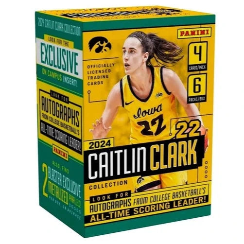 2024 Panini Caitlin Clark Collection Basketball 6-Pack Blaster Box (Metalized Parallels)