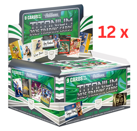 NRL 2025 Traders Titanium Sealed Box (12 Box - CASE) | PREORDER 6th March