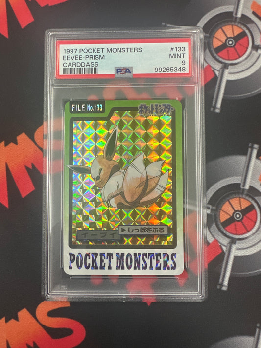 1997 Pocket Monsters Eevee Prism - Carddass PSA 9 #133