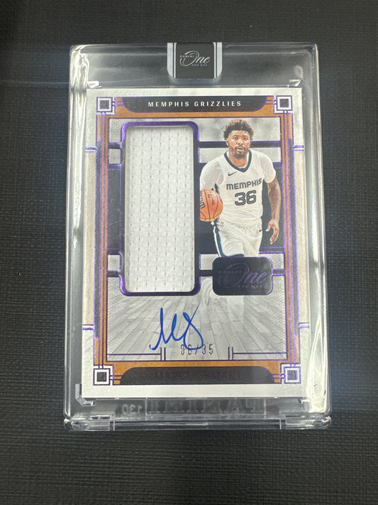 2023-24 Panini One and One Marcus Smart - Jumbo Purple Patch On Card Auto /35 #JJA-MSM