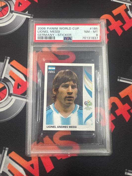 2006 Panini Lionel Messi - World Cup Germany - Sticker PSA 8 #185