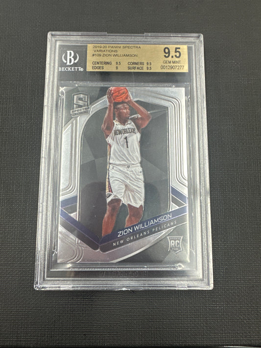 2019-20 Panini Spectra Zion Williamson - Variations RC BGS 9.5 #109