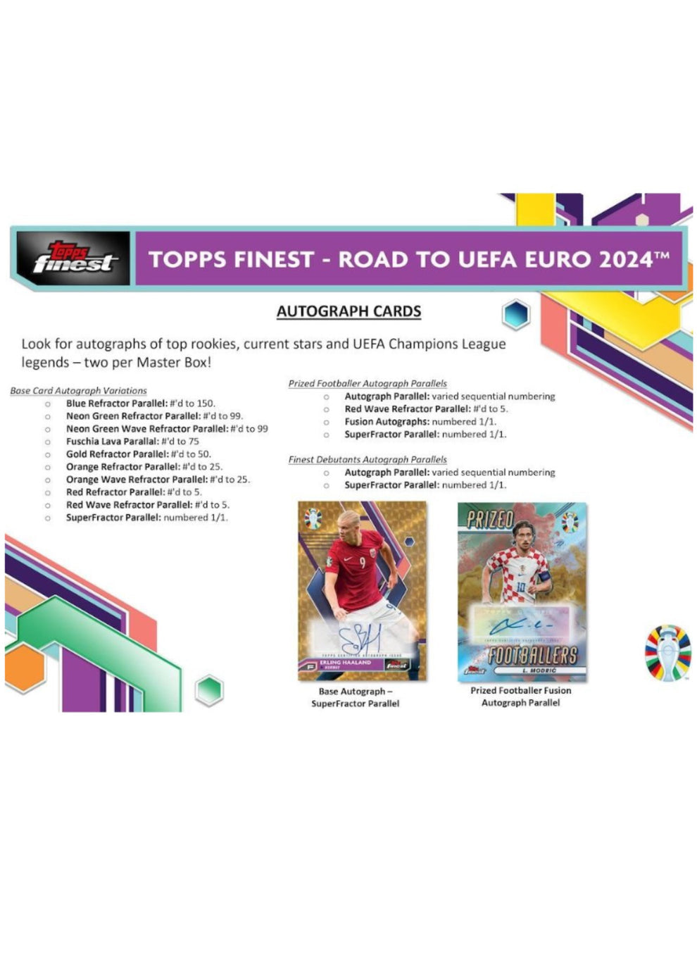 2023 Topps Finest Road to UEFA Euro 2024 Soccer HOBBY Box