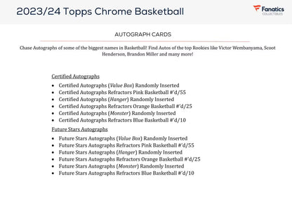 2023-24 Topps Chrome Basketball MEGA Box