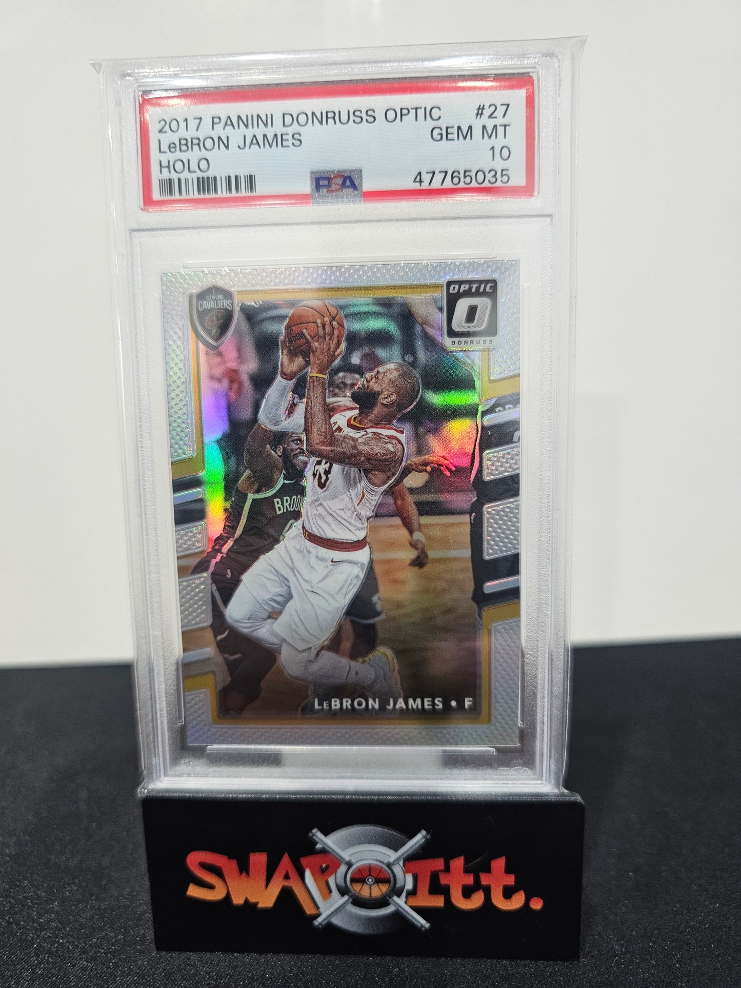 2017 donruss optic LEBRON JAMES holo psa 10