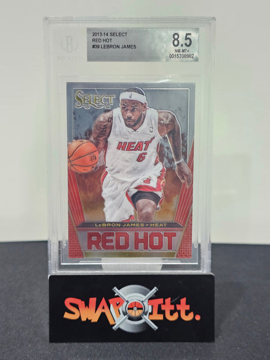 2013-14 select red hot LEBRON JAMES bgs 8.5