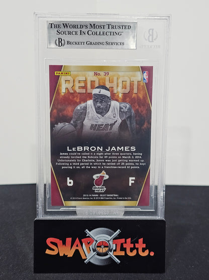 2013-14 select red hot LEBRON JAMES bgs 8.5