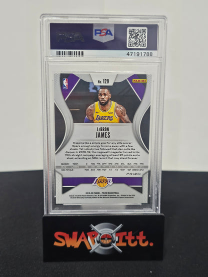 2019 panini prizm LEBRON JAMES silver prizm psa 10