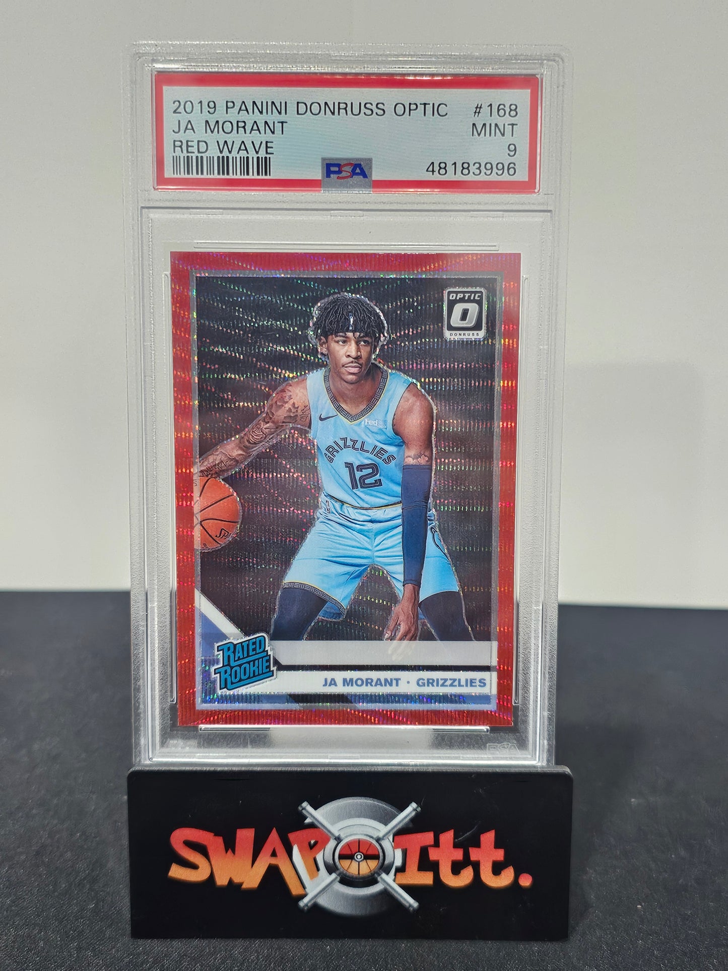 2019 panini donruss optic JA MORANT red wave psa 9