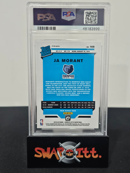 2019 panini donruss optic JA MORANT red wave psa 9