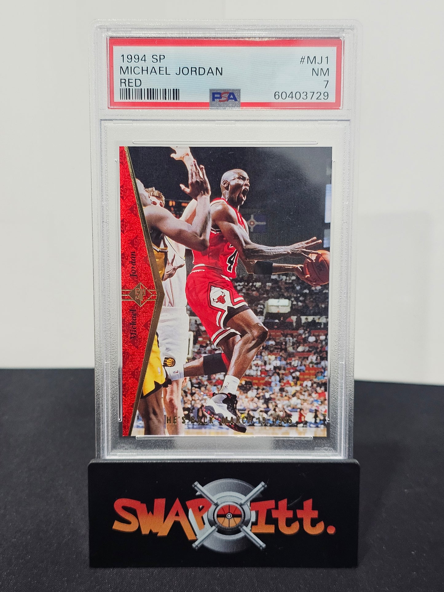 1994 upper deck sp MICHAEL JORDAN red psa 7