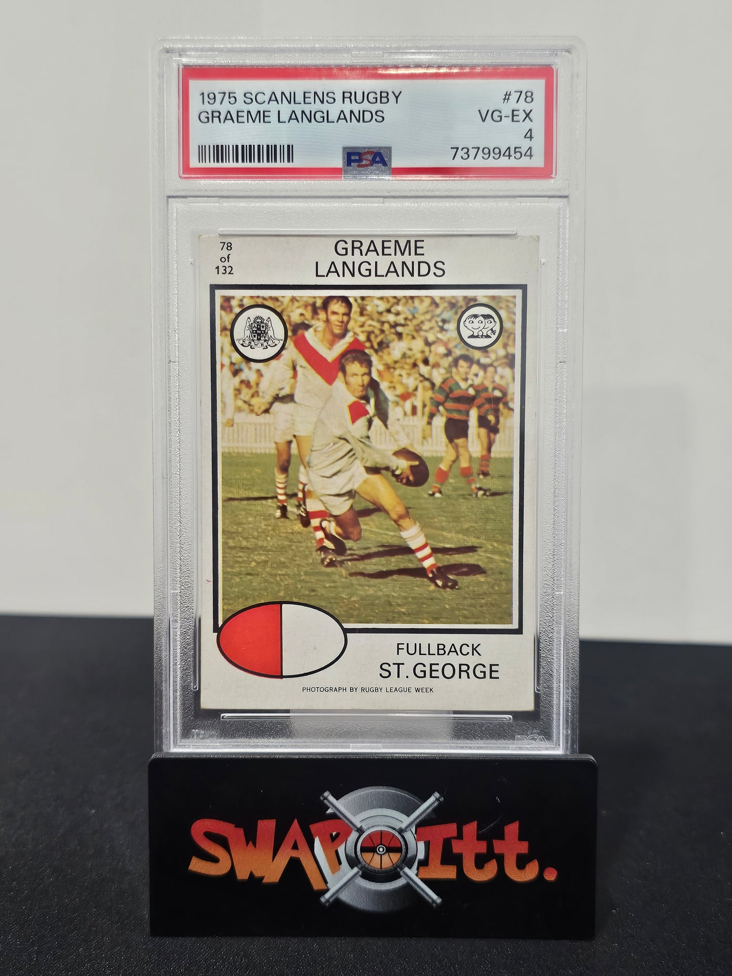 1975 scanlens rugby league GRAEME LANGLANDS psa 4