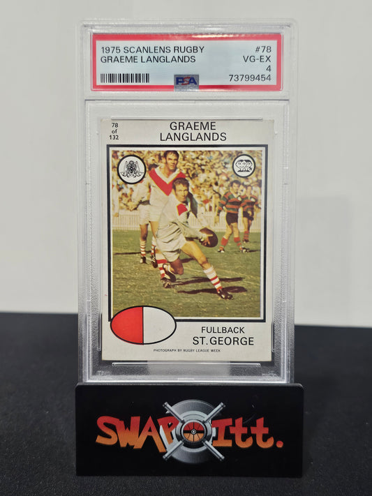 1975 scanlens rugby league GRAEME LANGLANDS psa 4