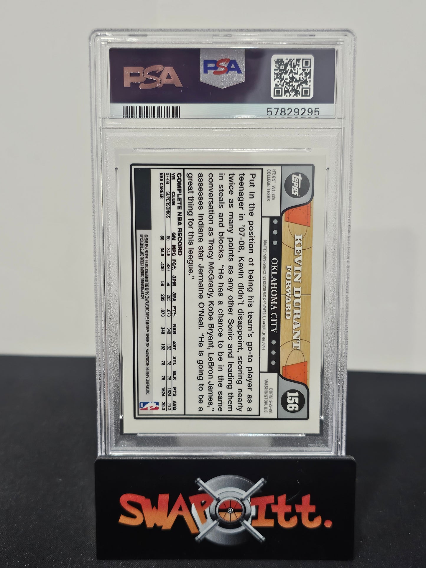 2008 Topps Chrome KEVIN DURANT psa 9