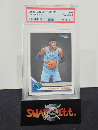 2019 panini Donruss JA MORANT Psa 10