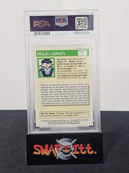 1990 Marvel Universe HULK(GREY) Psa 9