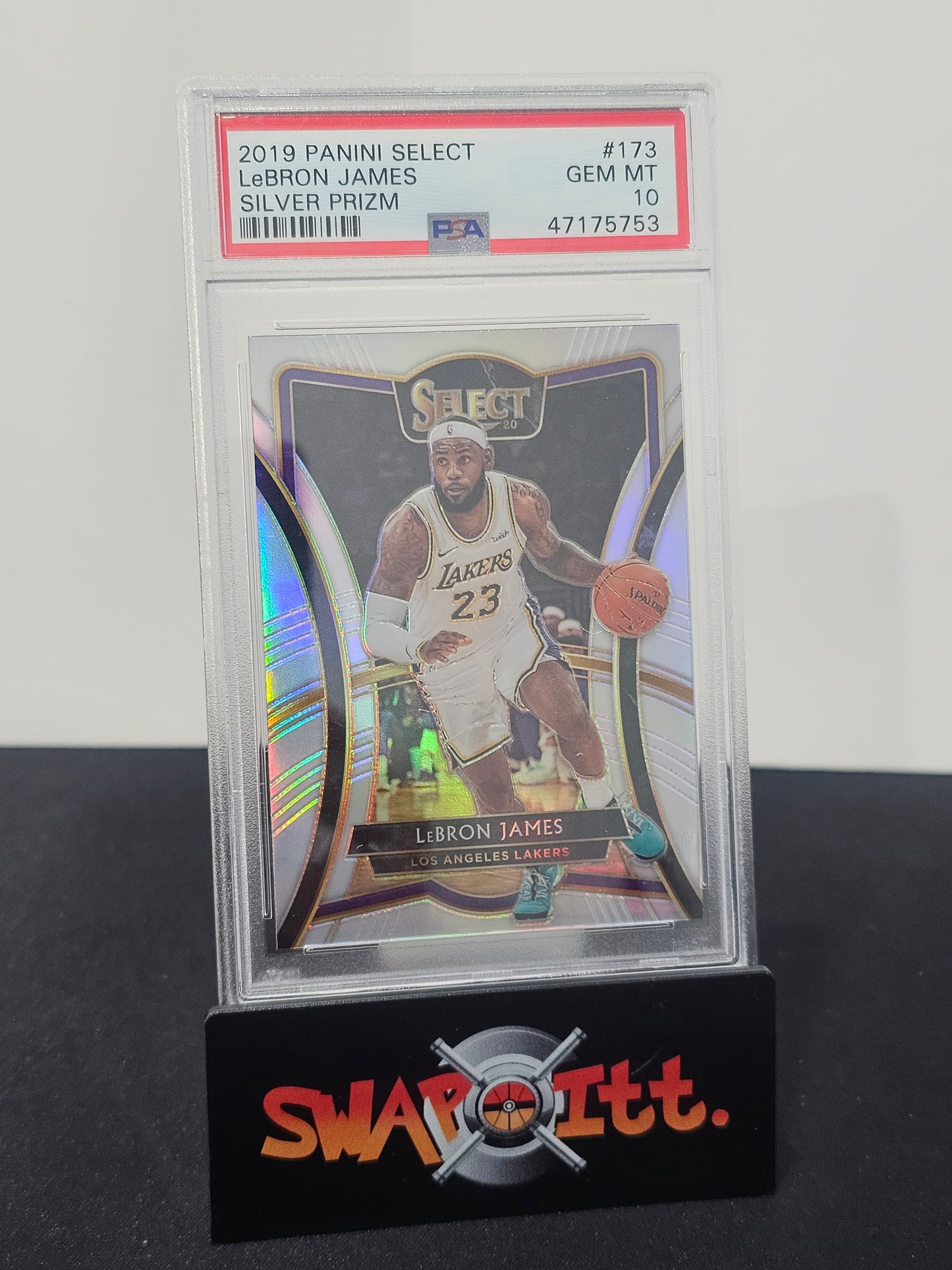 2019 panini select LEBRON JAMES silver prizm psa 10