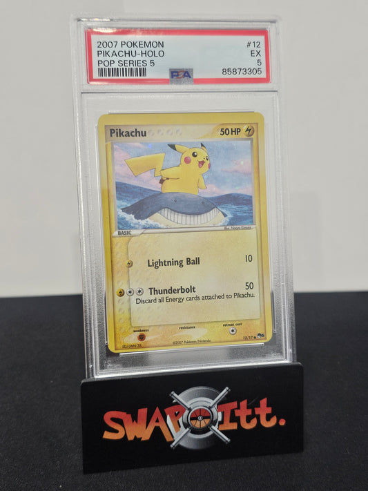 2007 Pokemon PIKACHU-HOLO pop series 5 psa 5