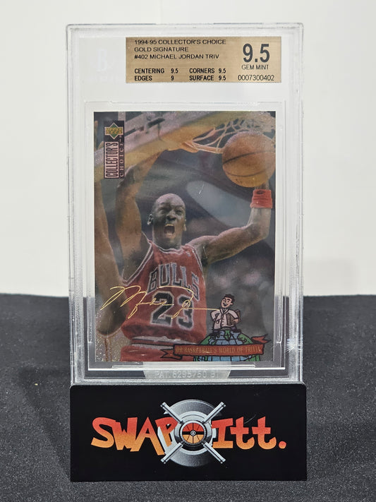 1994-95 upper deck collectors choice gold signature MICHAEL JORDAN bgs 9.5