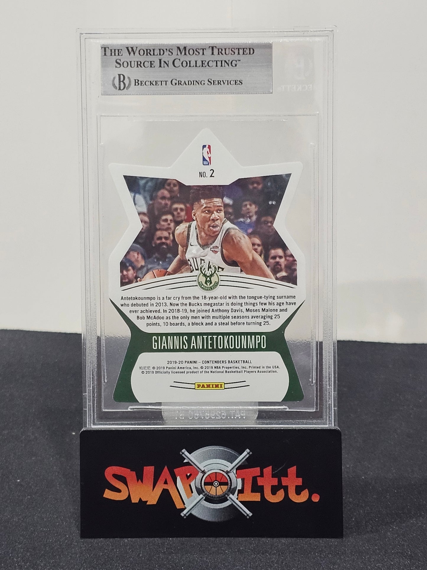 2019-20 panini contenders superstar die cut GIANNIS ANTETOKOUNMPO bgs 9