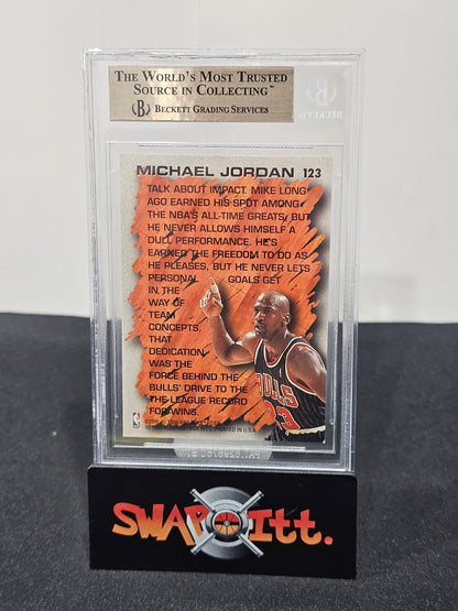 1996-97 fleer hardcourt leader MICHAEL JORDAN bgs 9.5