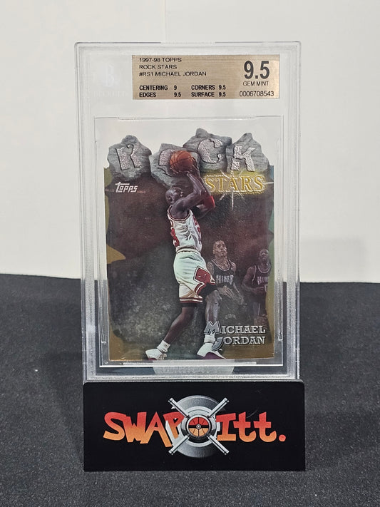 1997-98 fleer rock stars MICHAEL JORDAN bgs 9.5