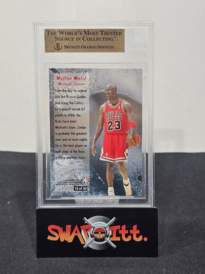 1996-97 fleer metal molten metal MICHAEL JORDAN bgs 9.5