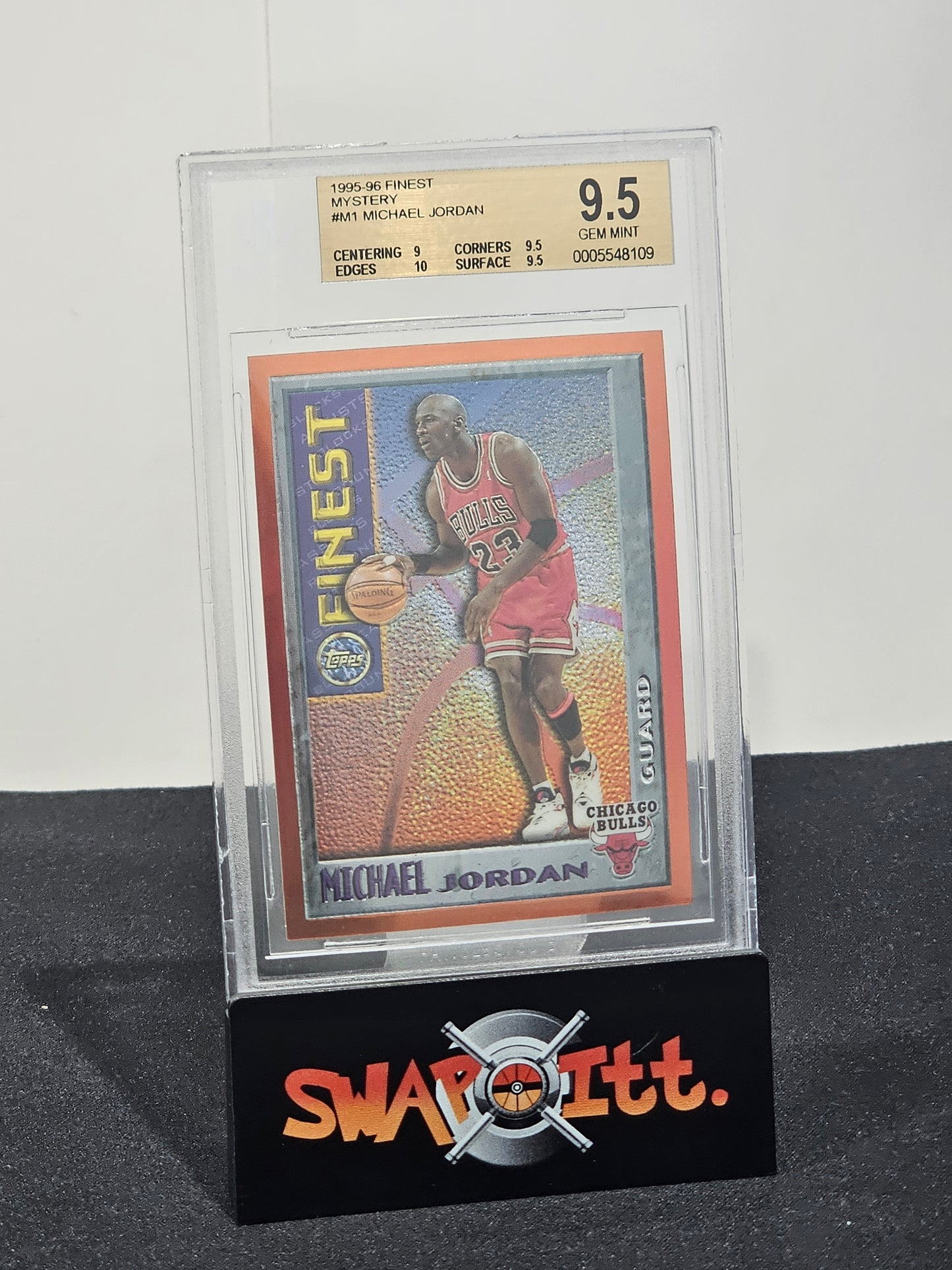 1995-96 topps finest MICHAEL JORDAN bgs 9.5