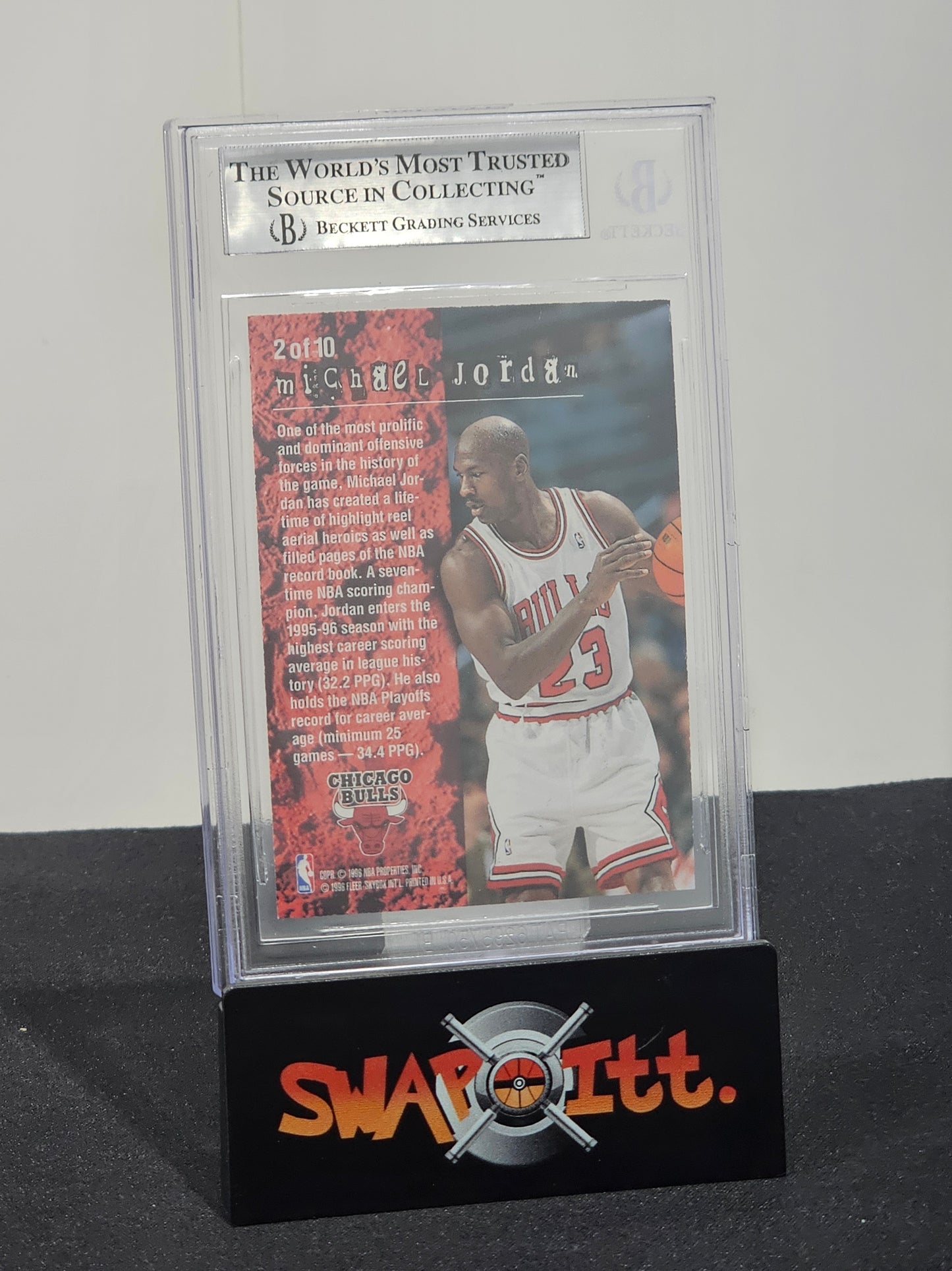 1995-96 fleer total o MICHAEL JORDAN bgs 9