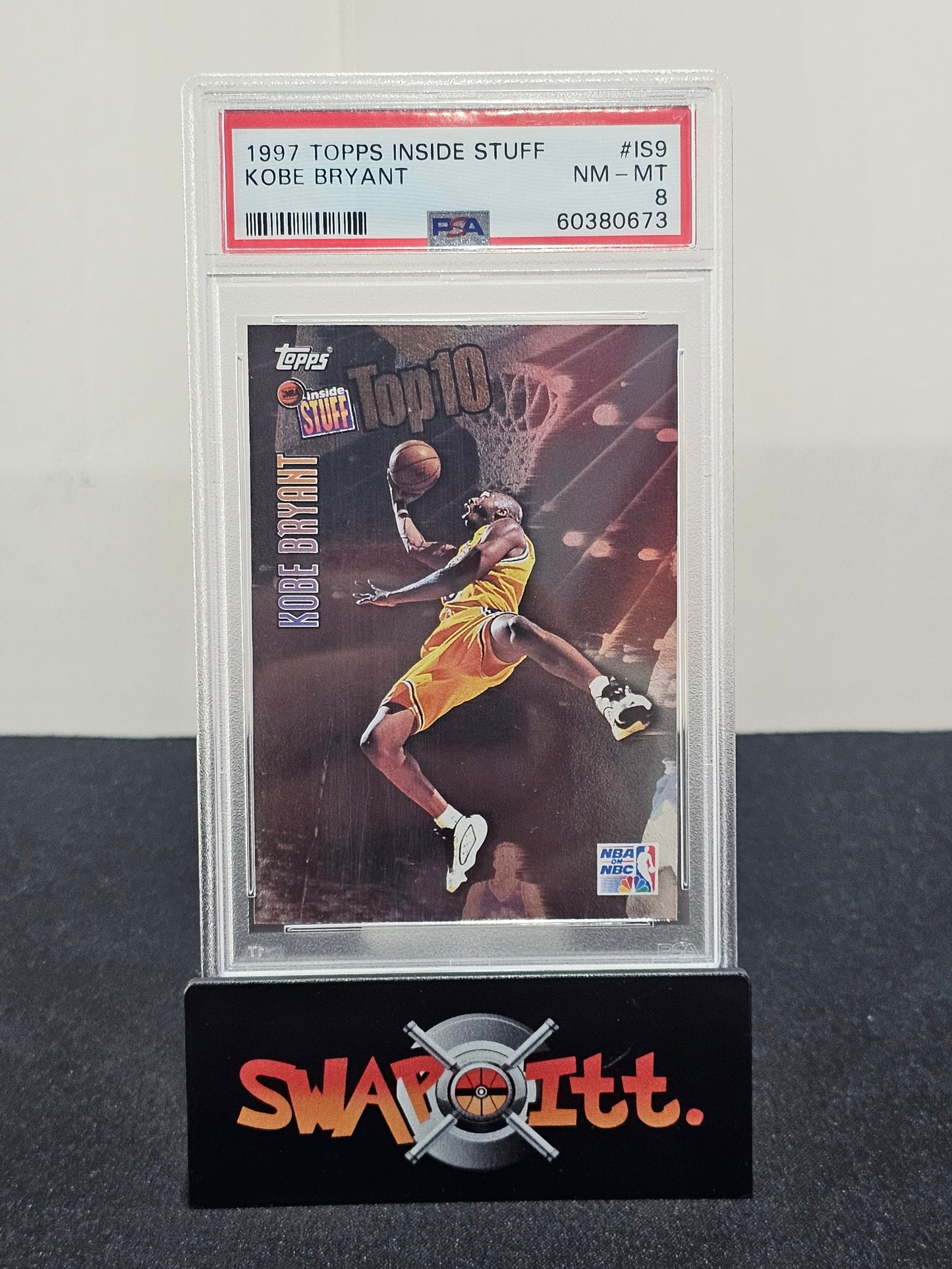 1997 topps inside stuff KOBE BRYANT psa 8