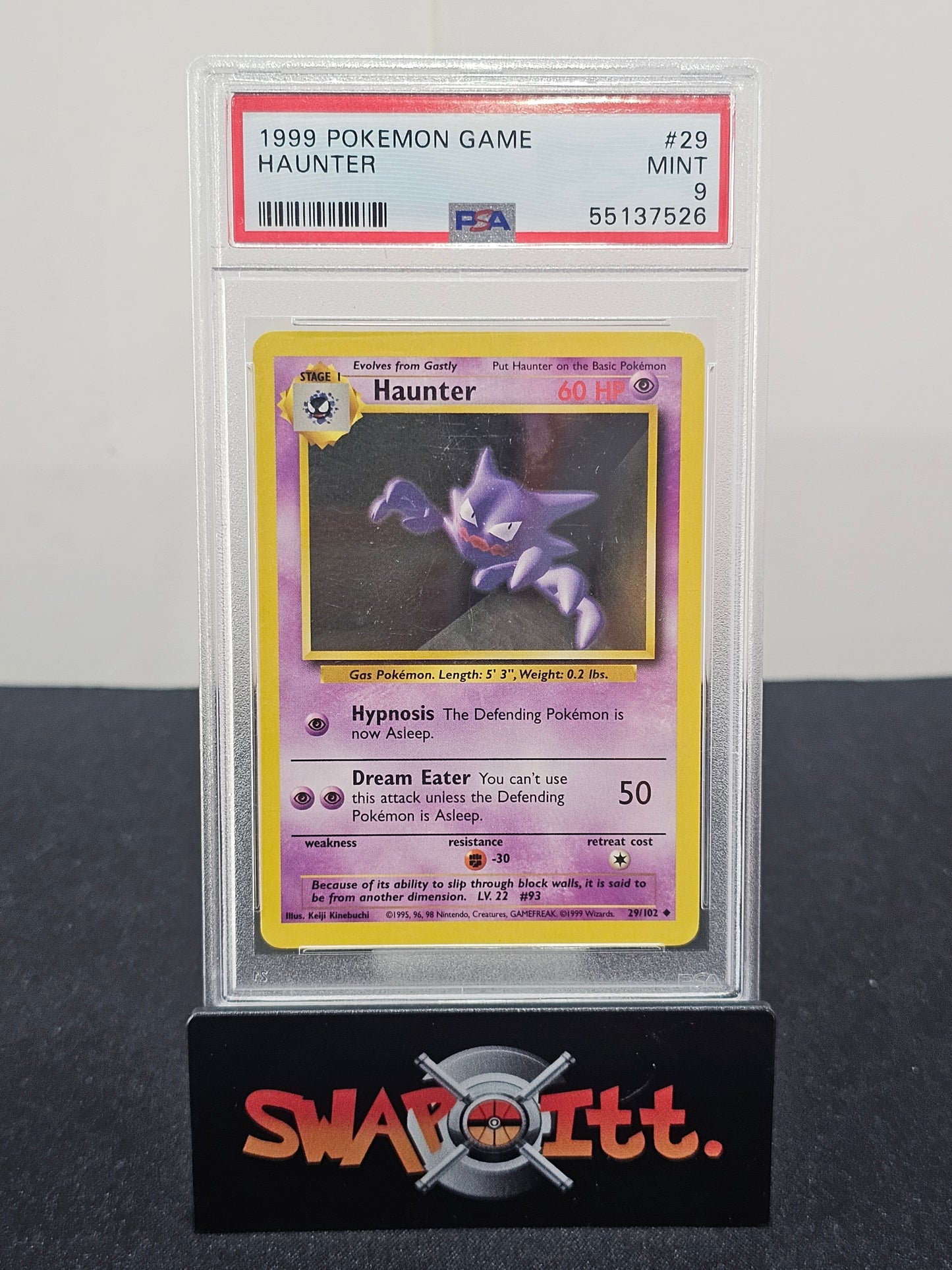 1999 pokemon game HAUNTER psa 9