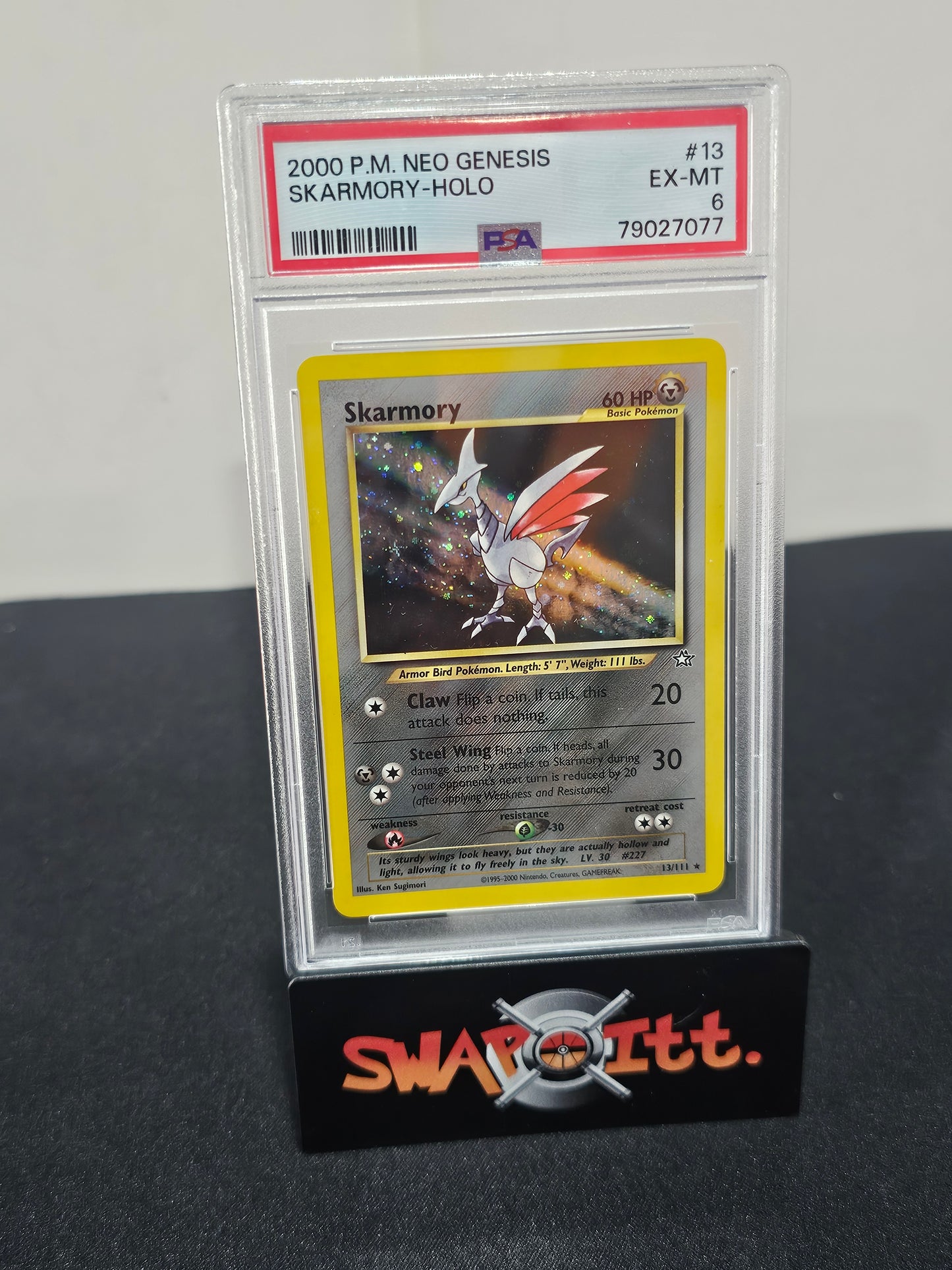 2000 p.m. neo genesis SKARMORY-HOLO psa 6