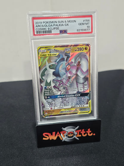 2019 pokemon sun & moon arcs/dlga/palkia gx cosmic eclipse psa 10