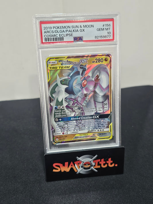 2019 pokemon sun & moon arcs/dlga/palkia gx cosmic eclipse psa 10