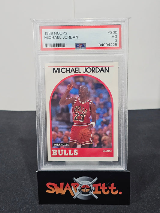 1989 nba hoops MICHAEL JORDAN psa 3