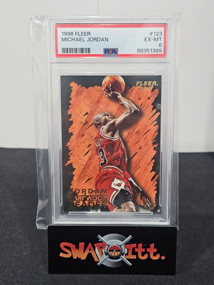 1996 fleer MICHAEL JORDAN psa 6