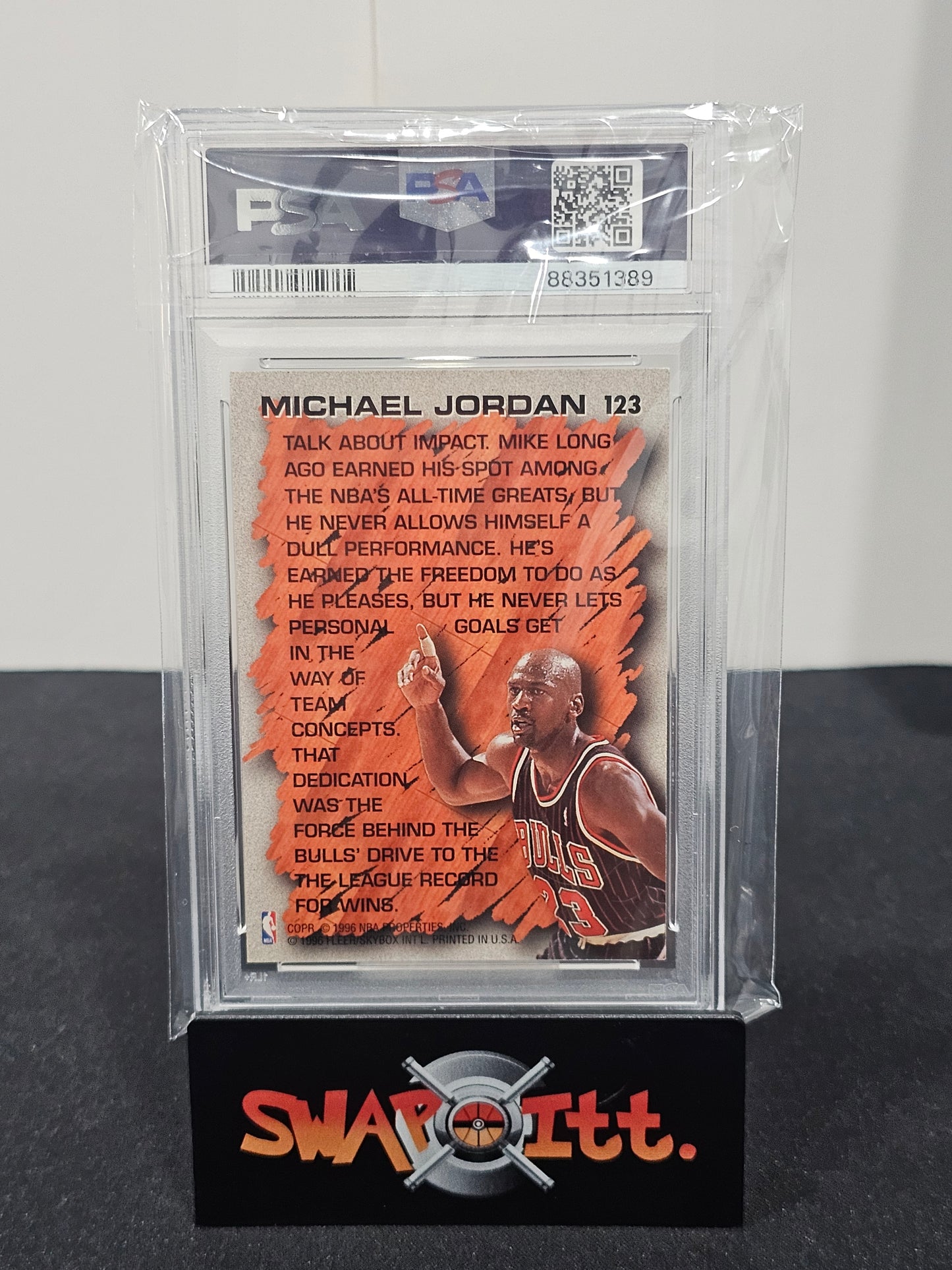 1996 fleer MICHAEL JORDAN psa 6