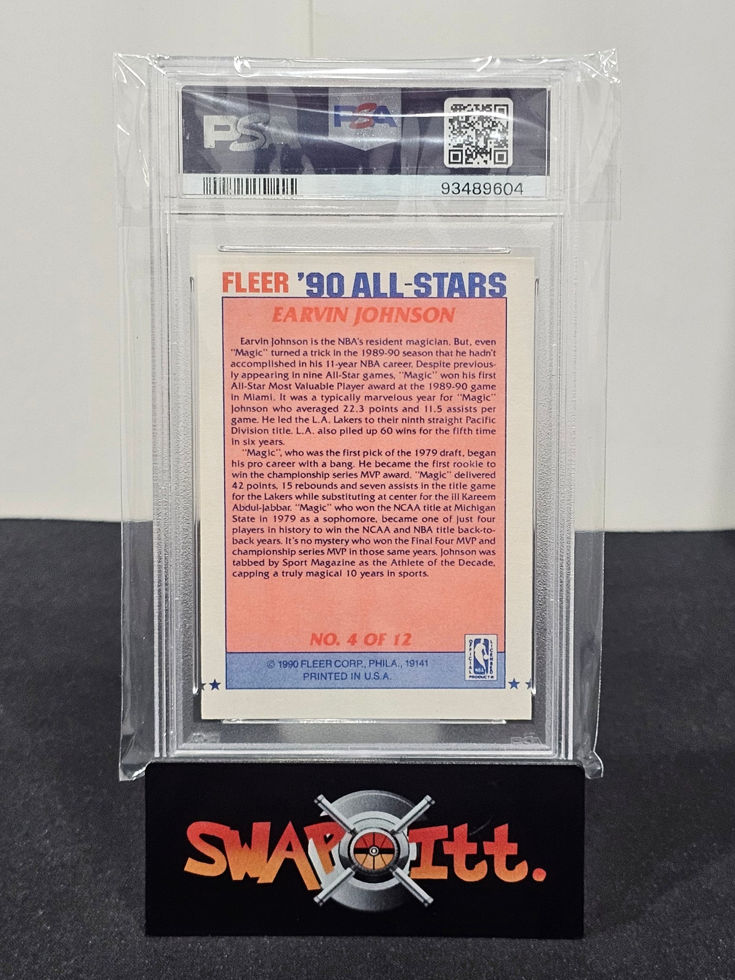 1990 fleer all-stars MAGIC JOHNSON psa 6