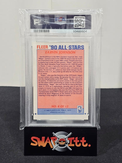 1990 fleer all-stars MAGIC JOHNSON psa 6