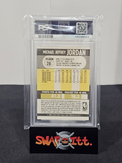 1990 fleer MICHAEL JORDAN psa 5