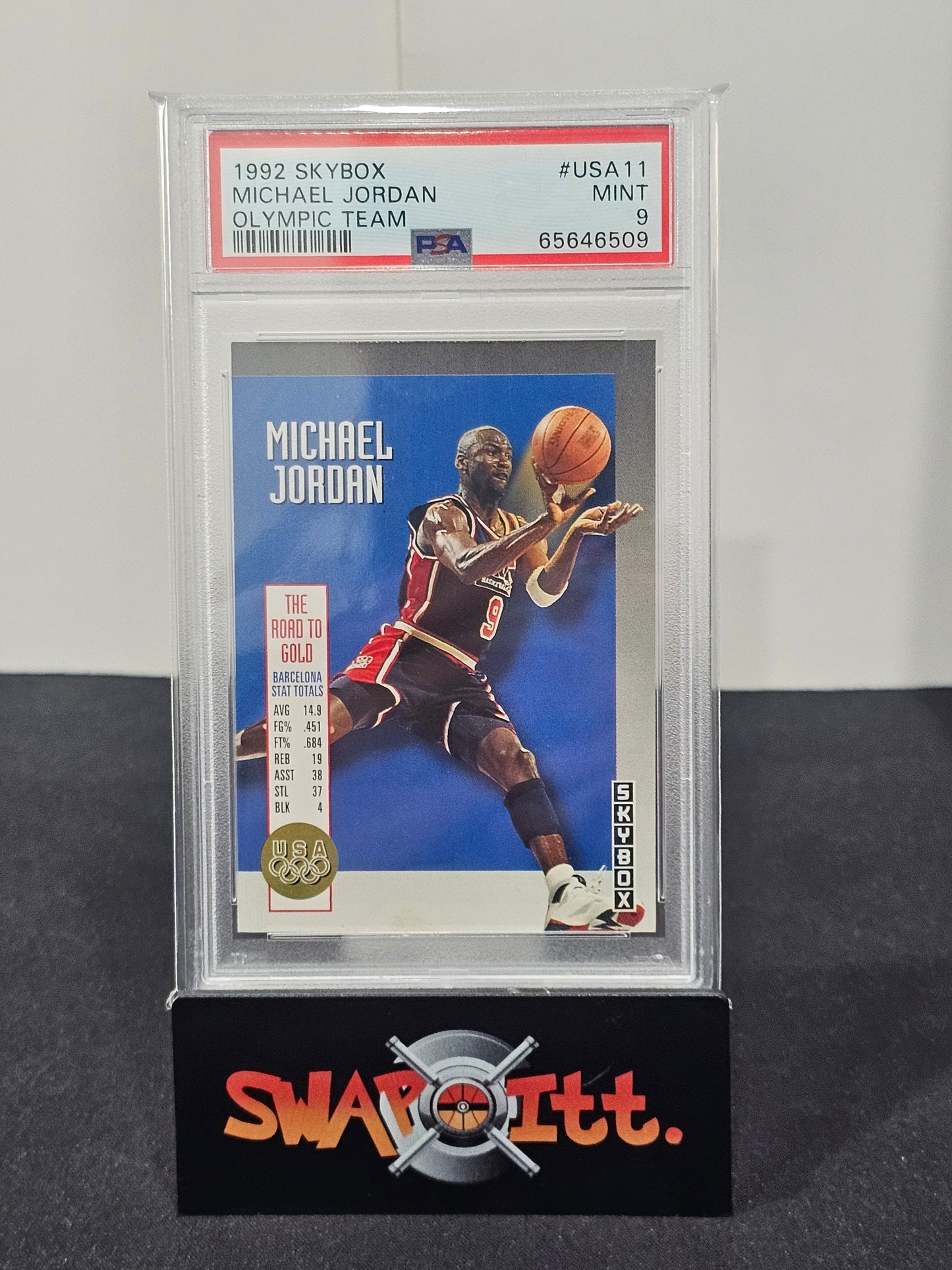 1992 skybox MICHAEL JORDAN olympic team psa 9