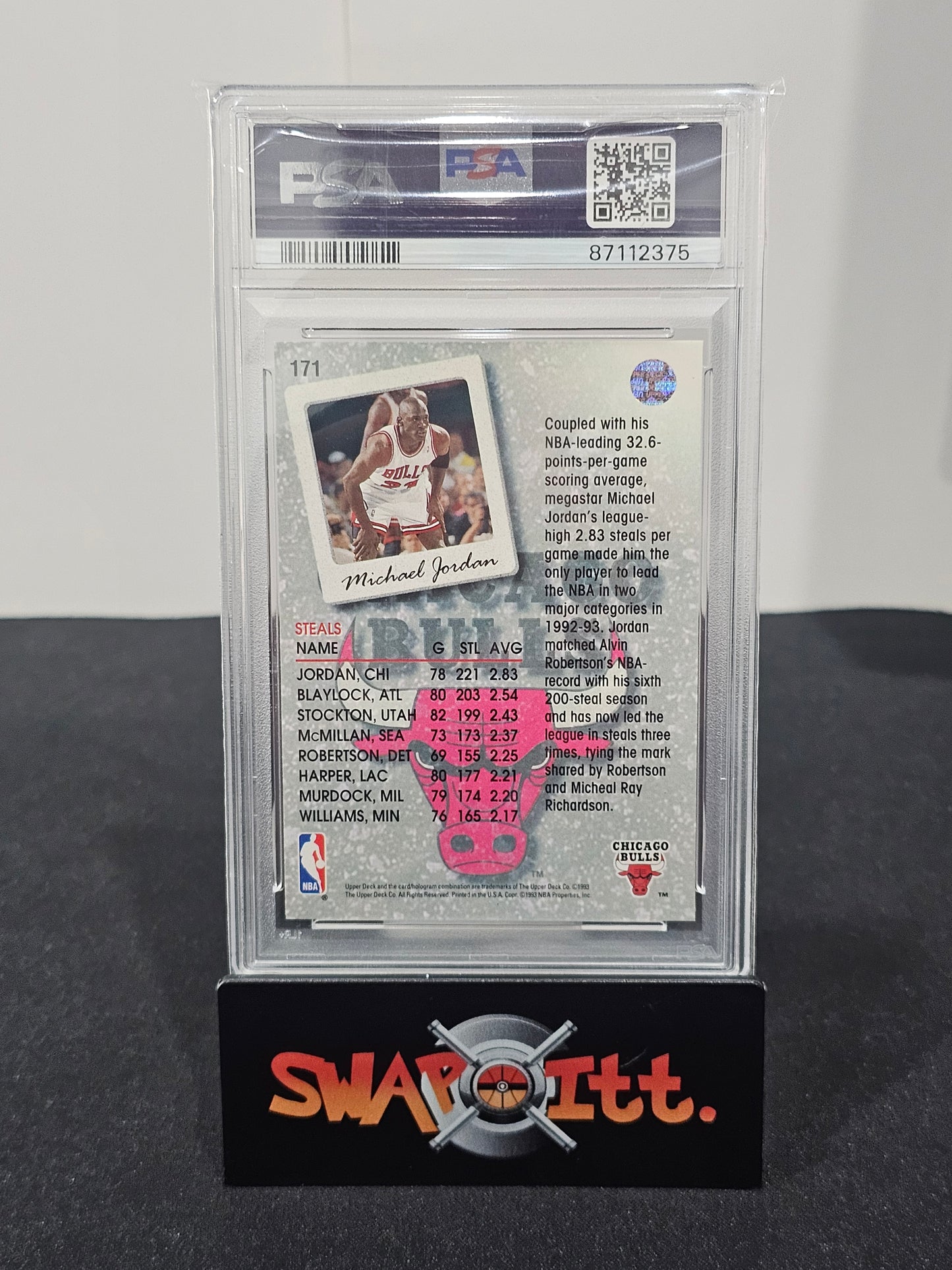 1993 upper deck MICHAEL JORDAN psa 7