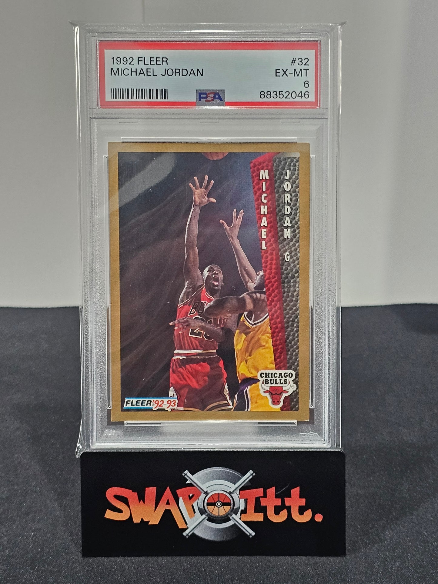 1992 fleer MICHAEL JORDAN psa 6