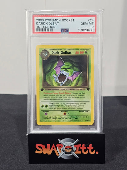 2000 pokemon rocket DARK GOLBAT 1ST EDITION psa 10