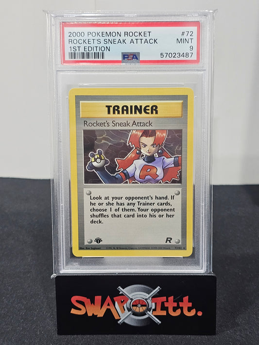 2000 pokemon rocket ROCKETS SNEAK ATTACK 1ST EDITION psa 9